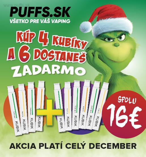 AKCIA KUBIK 600 puffs 2% nikotín 4+6