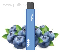 HQD 600 Jednorázová elektronická cigareta- Blueberry